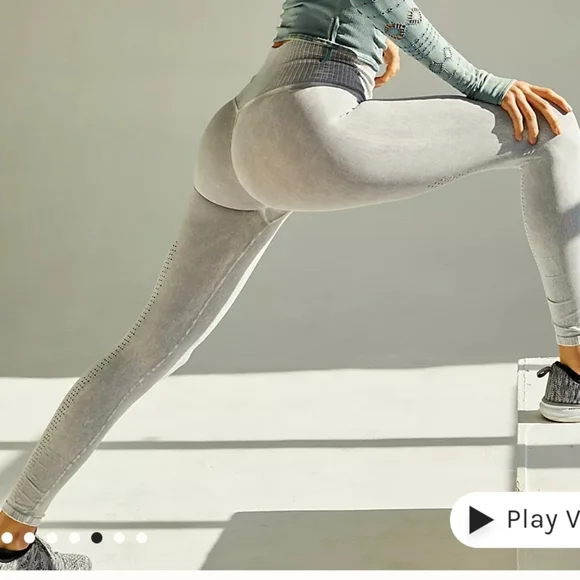 17. Free People Good Karma Leggings Ice Grey - Picture 10 of 17